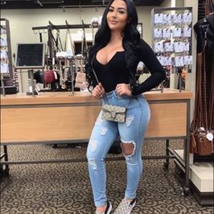 Fashion nova distressed jeans